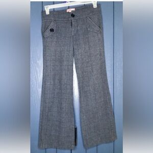 Gray Plaid Trouser Pants Size 3 Classic Career Corporate Goth Dark Academia